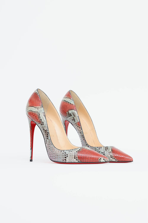 Christian Louboutin multicolour python So Kate pumps