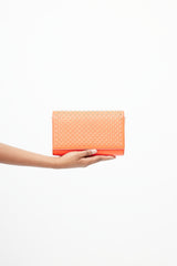 Christian Louboutin Orange & Gold Studded Paloma Shoulder Bag