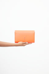 Christian Louboutin Orange & Gold Studded Paloma Shoulder Bag