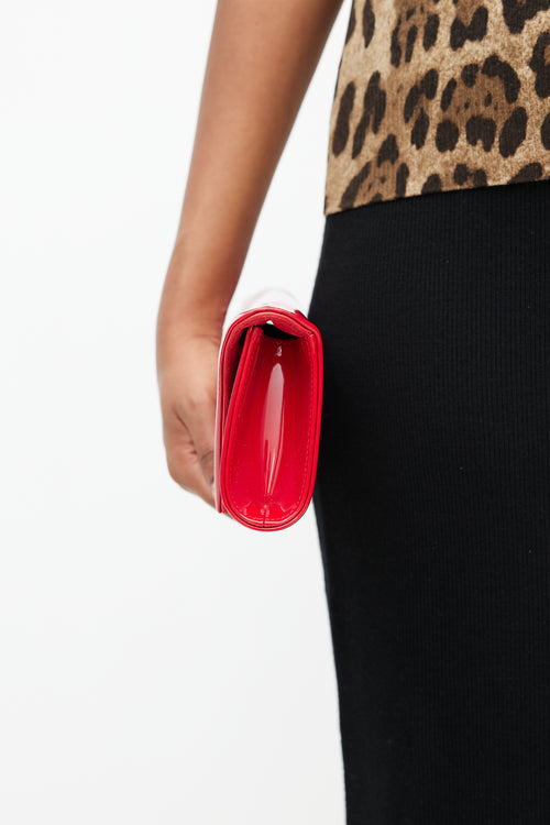 Christian Louboutin Red Patent So Kate Clutch