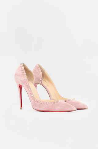 Christian Louboutin Suede Irishell Studded Pump