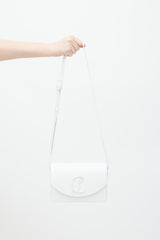 Christian Louboutin White Leather Loubi54 Bag