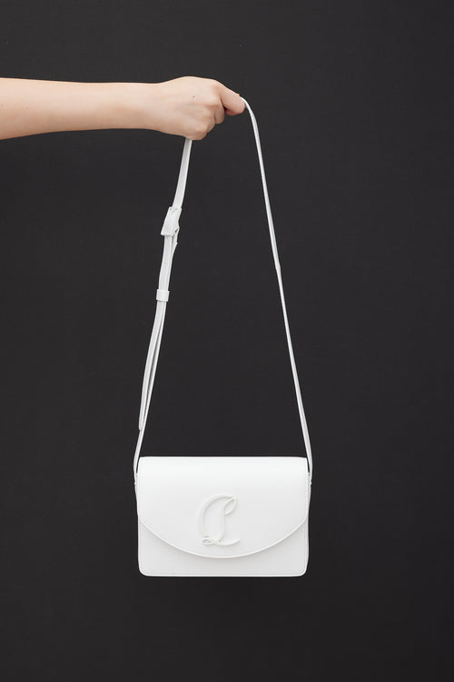 Christian Louboutin White Leather Loubi54 Bag
