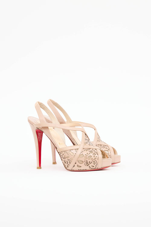 Christian LouboutinPatent Lasercut Sandal