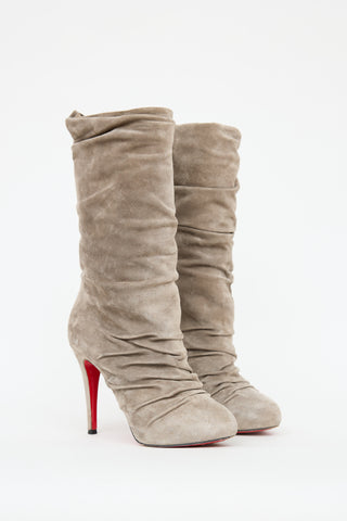 Christian Louboutin Suede Slouch Boot