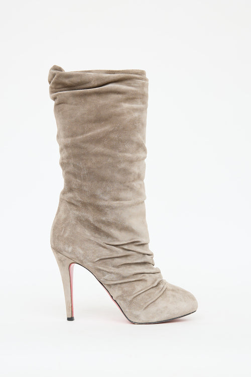 Christian Louboutin Suede Slouch Boot