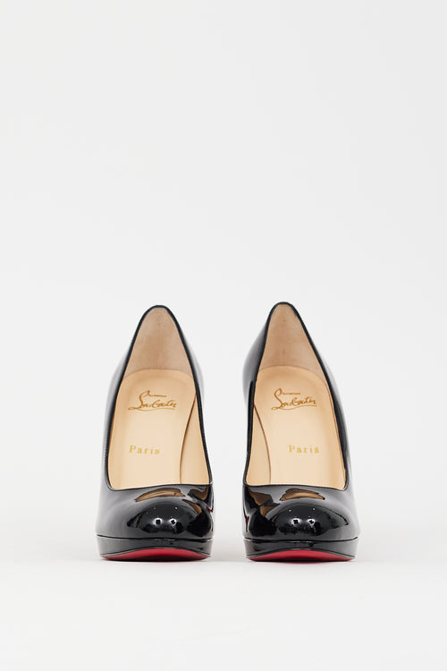 Christian Louboutin Black Patent Leather New Simple 110 Pump