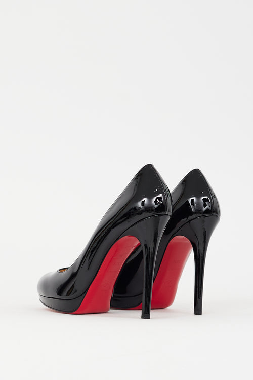 Christian Louboutin Black Patent Leather New Simple 110 Pump