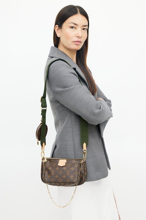 Louis Vuitton 2020 Brown & Green Monogram Multi Pochette Accessoires Bag