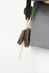 Louis Vuitton 2020 Brown & Green Monogram Multi Pochette Accessoires Bag