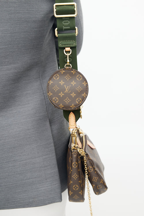 Louis Vuitton 2020 Brown & Green Monogram Multi Pochette Accessoires Bag