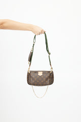 Louis Vuitton 2020 Brown & Green Monogram Multi Pochette Accessoires Bag