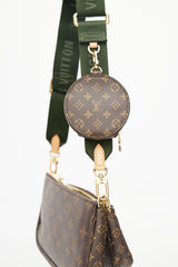 Louis Vuitton 2020 Brown & Green Monogram Multi Pochette Accessoires Bag
