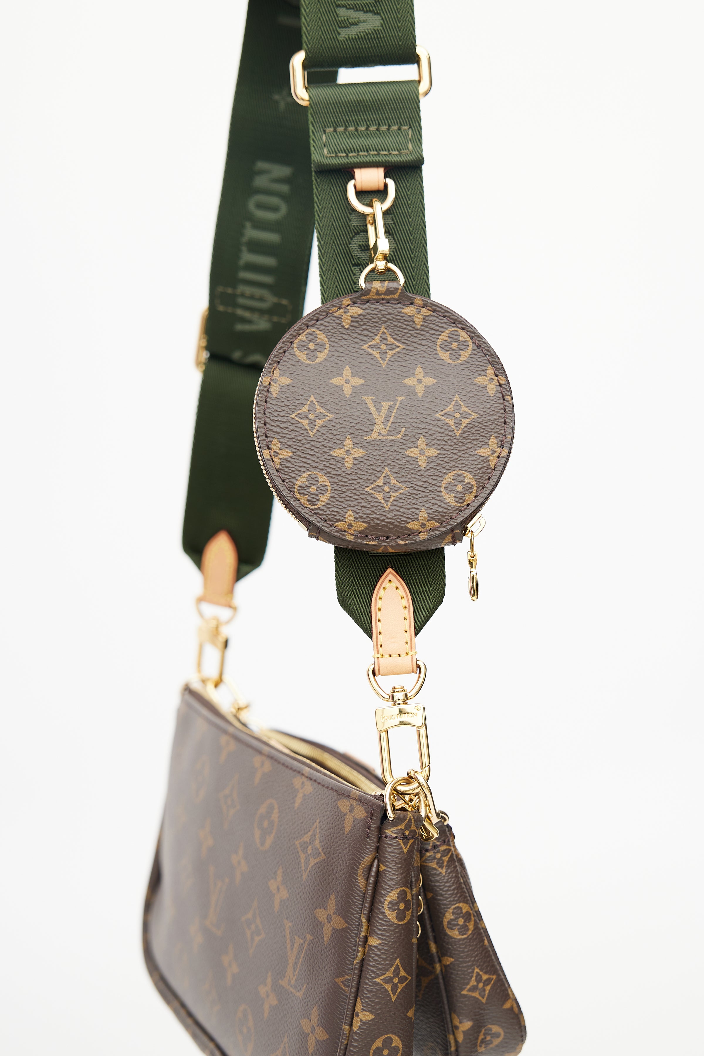 Louis Vuitton // 2020 Brown & Green Monogram Multi Pochette Accessoires Bag  – VSP Consignment