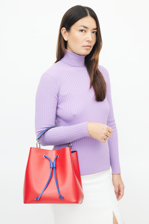 Louis Vuitton 2018 Red & Blue Epi Leather NéoNoé MM Bag