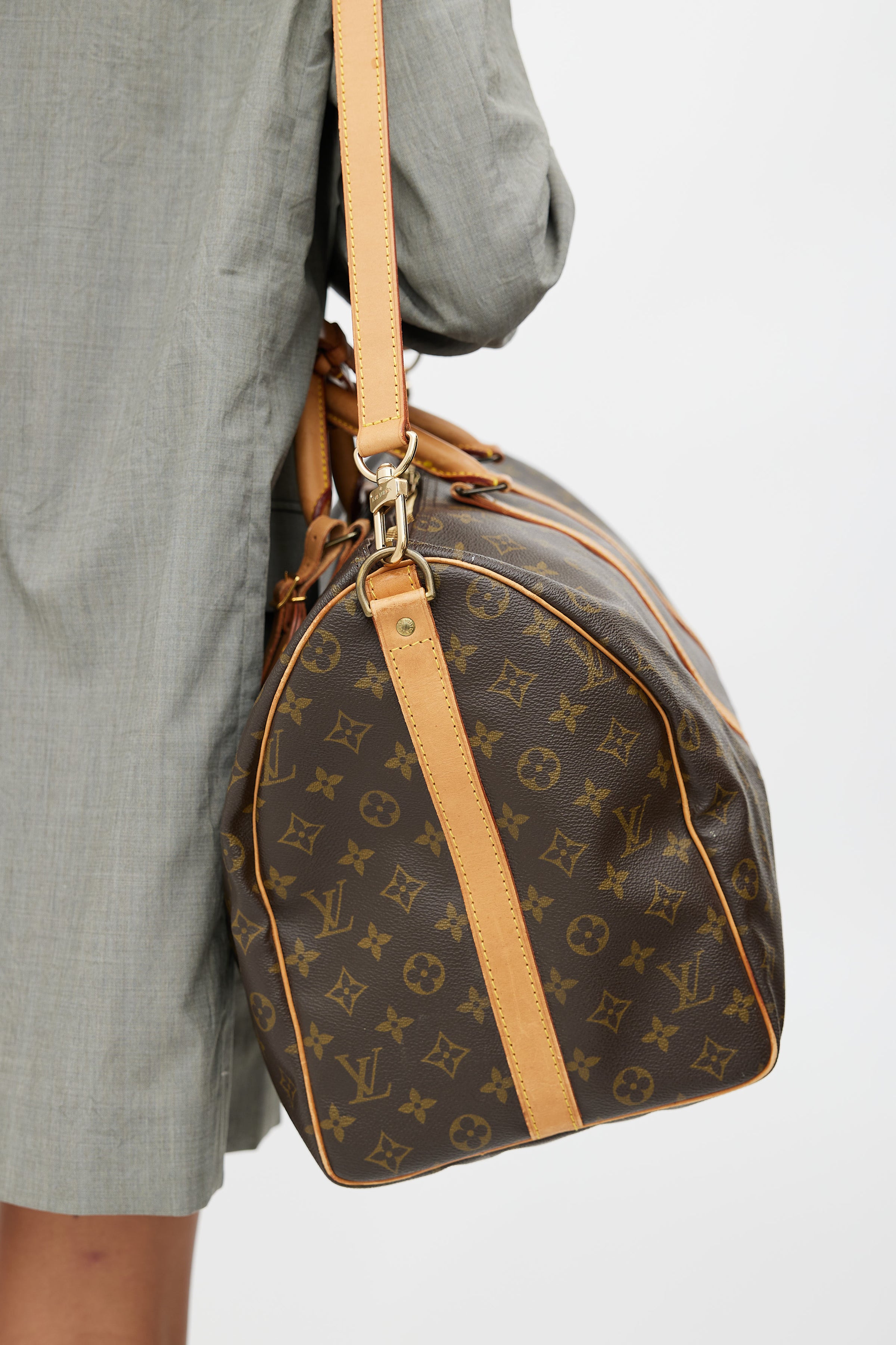 Louis Vuitton // Brown Monogram Keepall Bandouliere 50 Bag – VSP Consignment