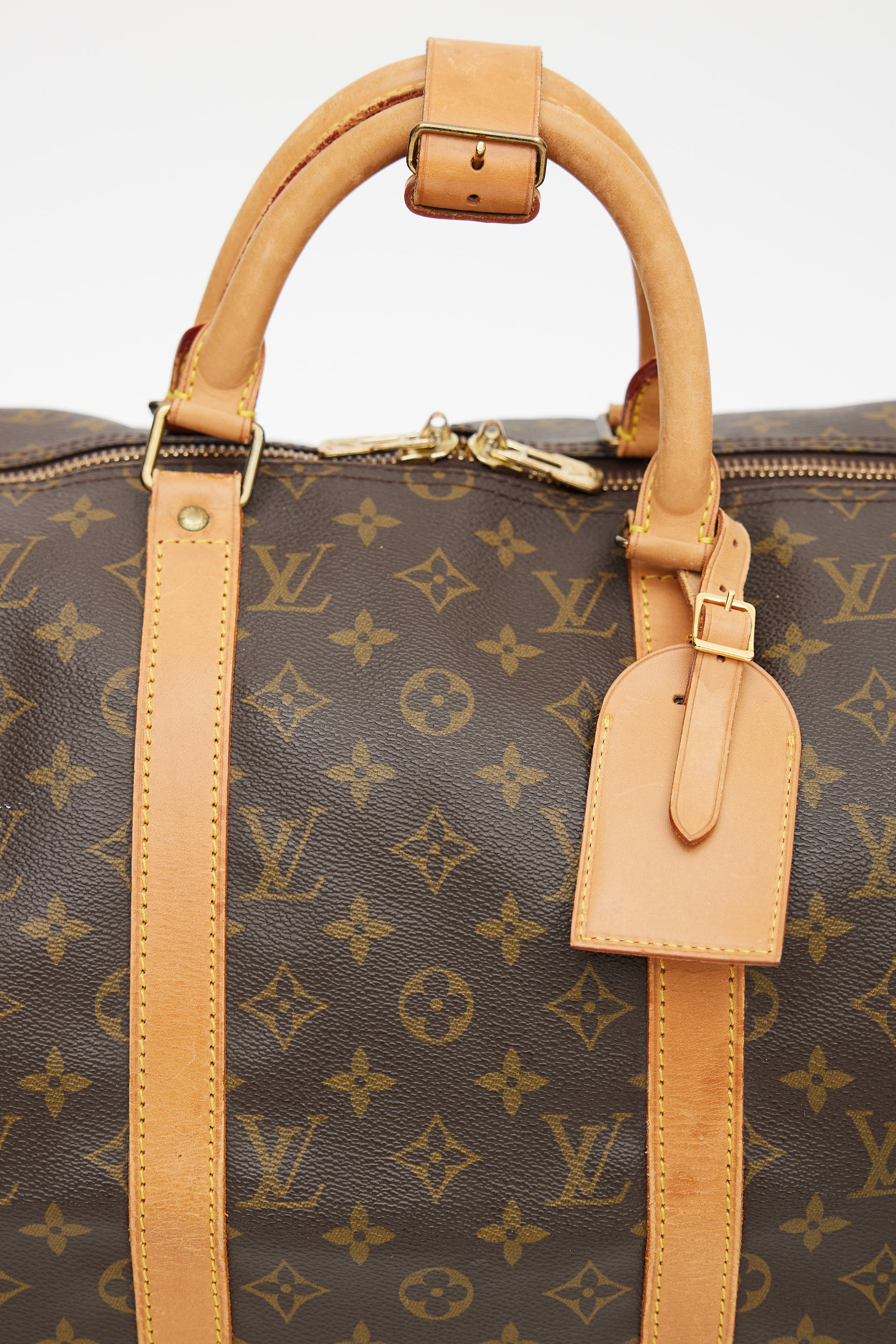 Louis Vuitton // Brown Monogram Keepall Bandouliere 50 Bag – VSP