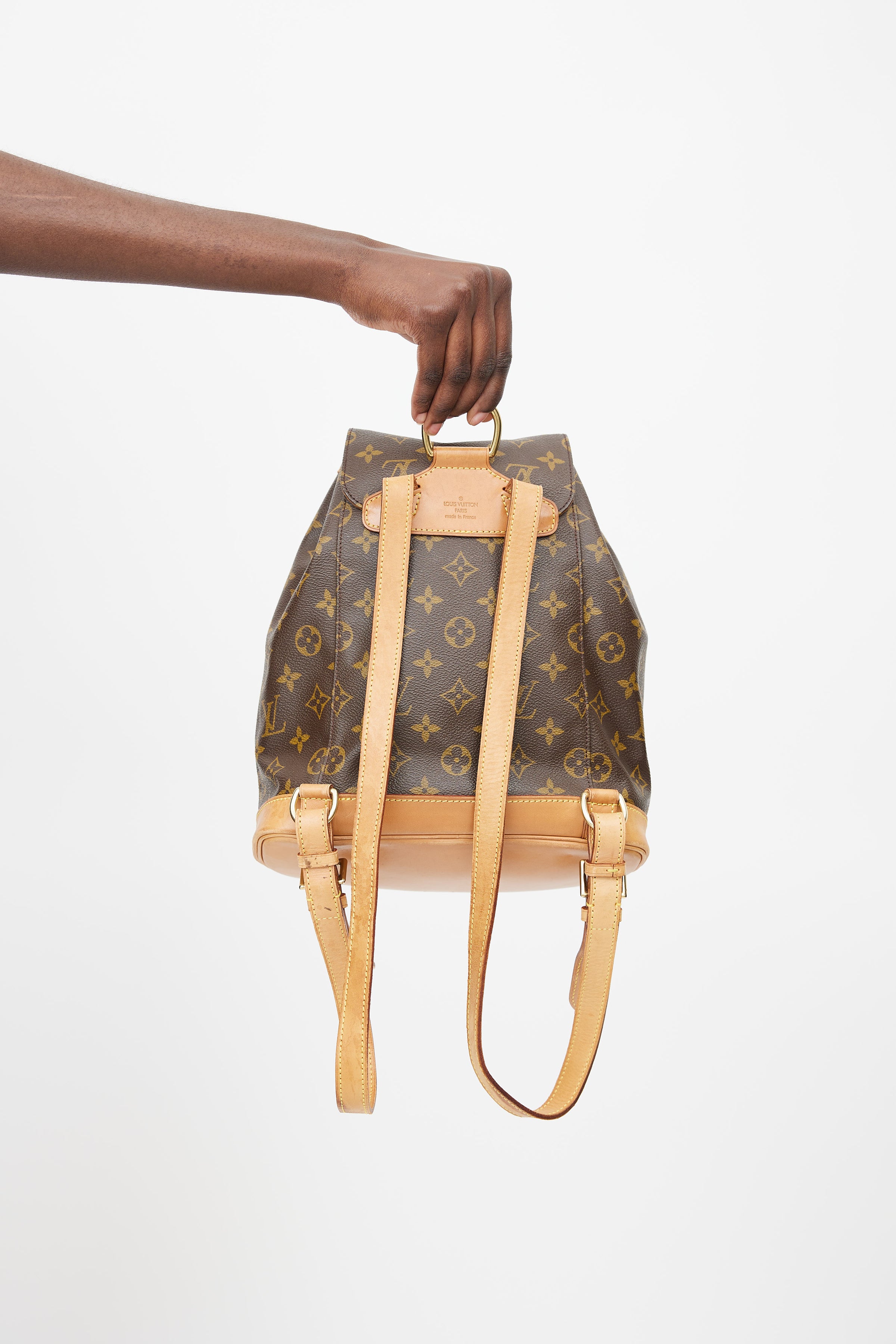 louis vuitton backpack france Louis Vuitton // 1998 Brown Monogram Canvas Montsouris Backpack – VSP Consignment