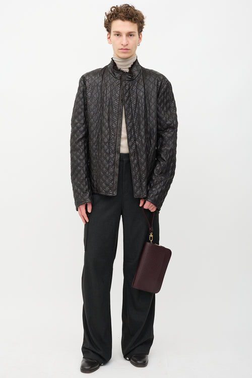 Louis Vuitton 1998 Taiga Leather Baikal Clutch