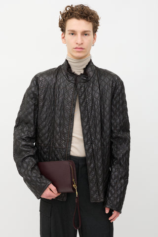 Louis Vuitton 1998 Taiga Leather Baikal Clutch