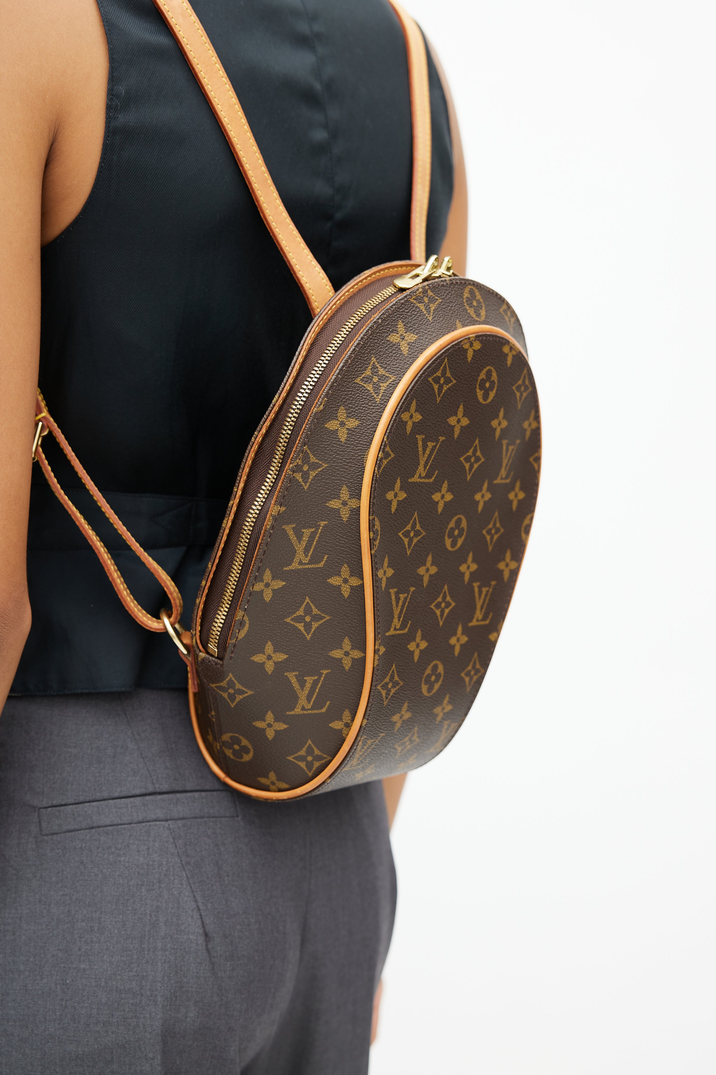 Ellipse leather backpack Louis Vuitton Brown in Leather - 24996875