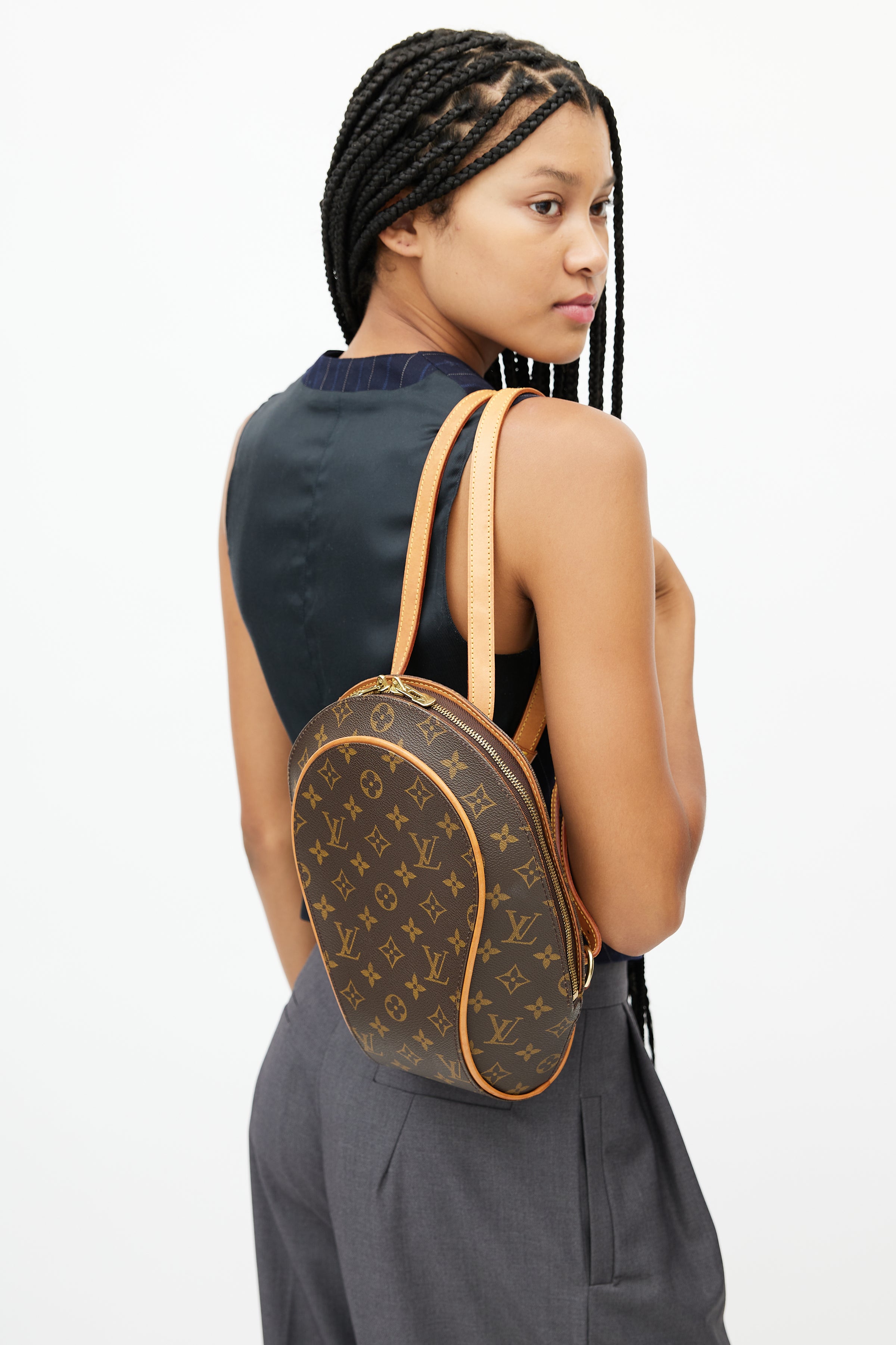 Ellipse leather backpack Louis Vuitton Brown in Leather - 35523561