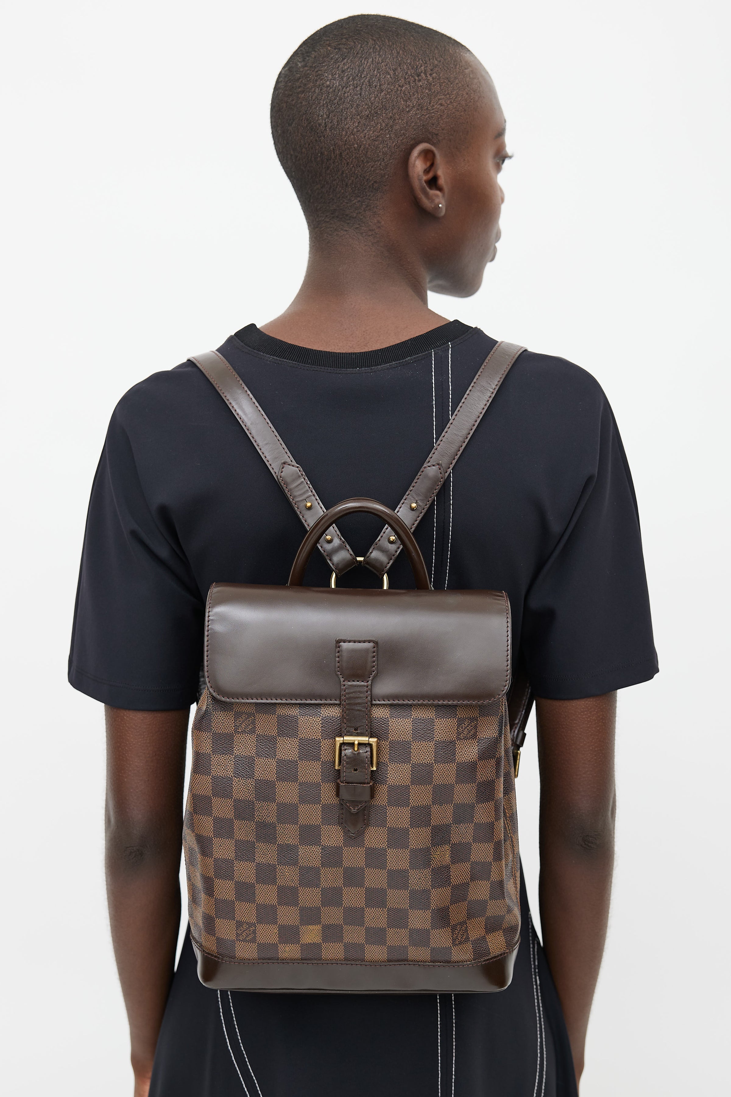 Soho leather backpack Louis Vuitton Brown in Leather - 36090303
