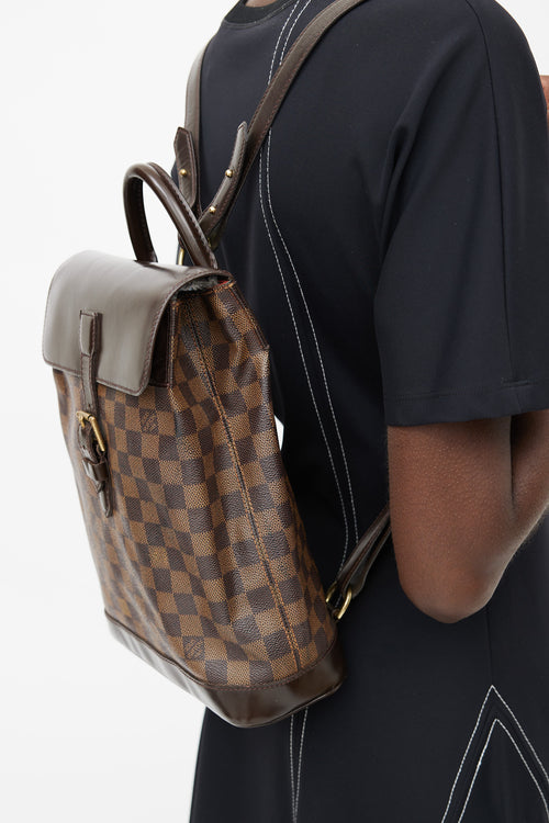 Louis Vuitton 2000 Brown Damier Ebene Soho Backpack