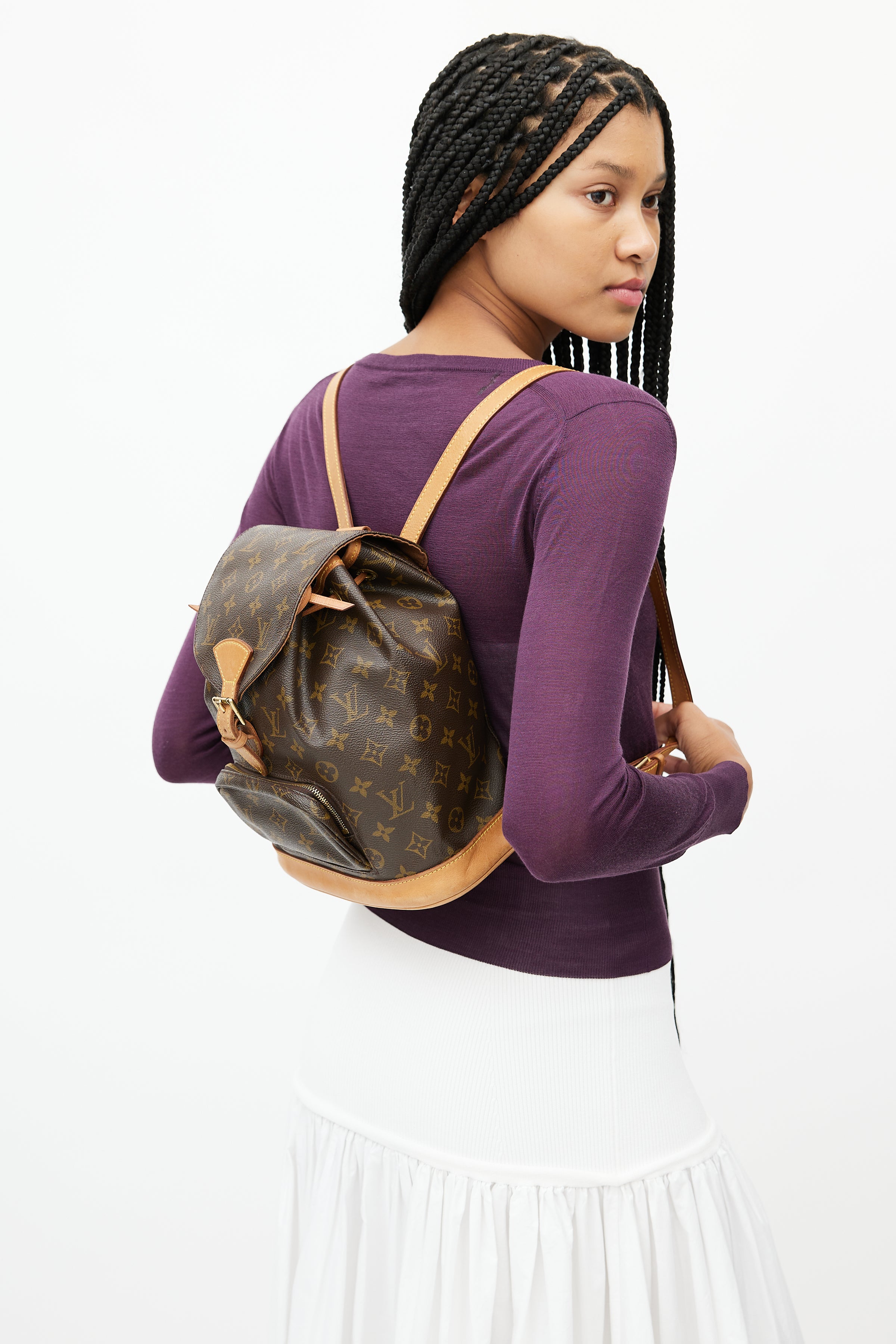 Louis Vuitton // 2000 Brown Monogram Montsouris Backpack VSP Consignment Louis Vuitton // 2000 Brown Monogram Montsouris Backpack VSP Consignment