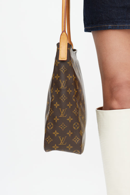 Louis Vuitton Brown Looping Monogram Tote