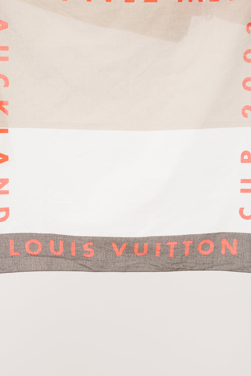 Louis Vuitton 2003 Cup New Zealand Scarf