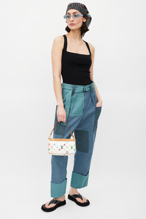 Louis Vuitton 2003 White & Multicolour Murakami Pochette Bag
