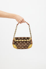 Louis Vuitton 2004 Brown & Yellow Monogram Trompe L'oeil Pochette