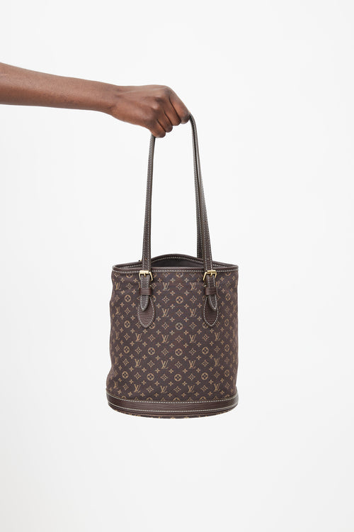 Louis Vuitton 2006 Brown Ebene Monogram Mini Lin Petit Bucket Bag