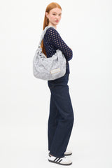 Louis Vuitton 2007 Light Blue Leather Monogram Olympe Nimbus GM Shoulder Bag