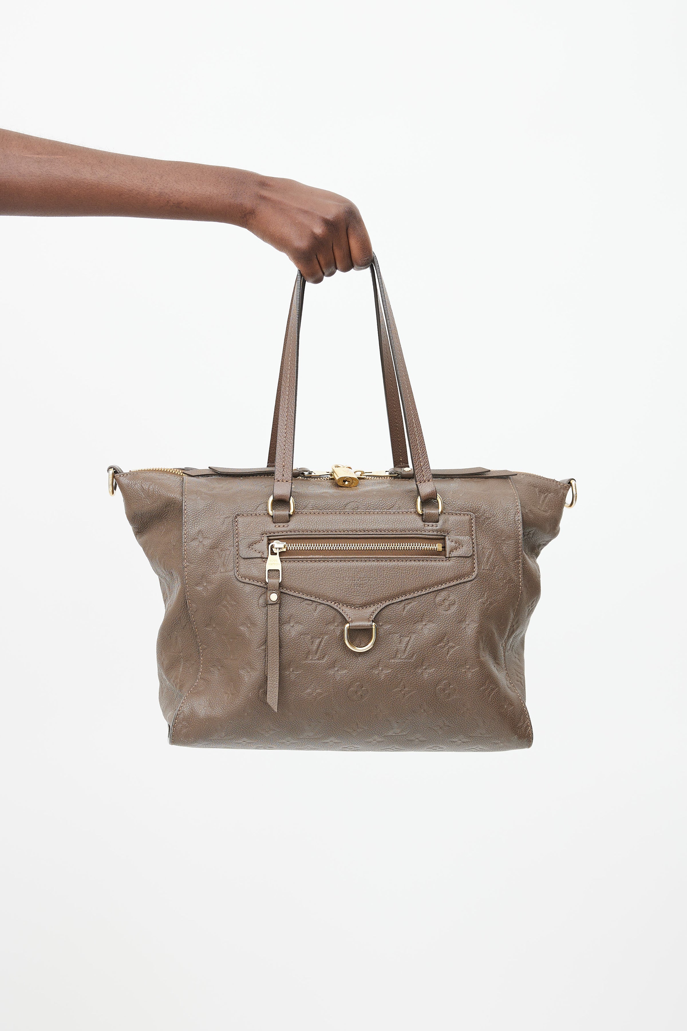 Pre-Owned Louis Vuitton Lumineuse Brown PM Tote 