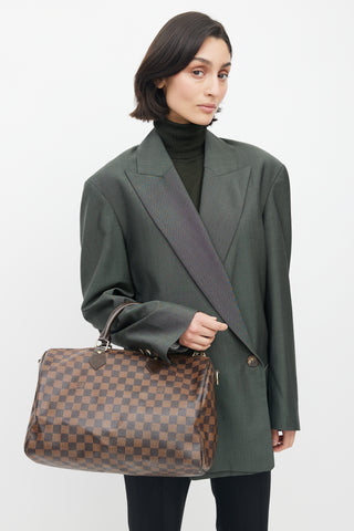Louis Vuitton 2013 Brown Damier Ebene Speedy 35 Bag