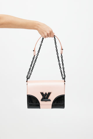 Louis Vuitton 2015 Pink Metallic & Black Epi Leather Twist MM Bag