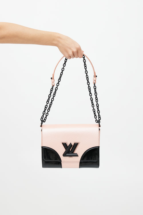 Louis Vuitton 2015 Pink Metallic & Black Epi Leather Twist MM Bag
