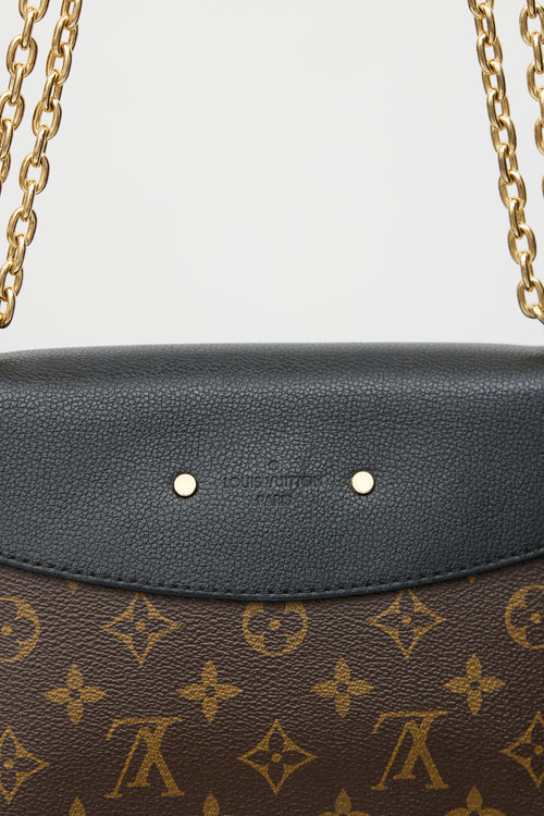 Louis Vuitton 2017 Brown & Black Monogram Saint Placide Shoulder Bag