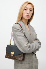 Louis Vuitton 2017 Brown & Black Monogram Saint Placide Shoulder Bag