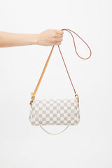 Louis Vuitton 2017 Cream Damier Azur Favorite PM Crossbody Bag