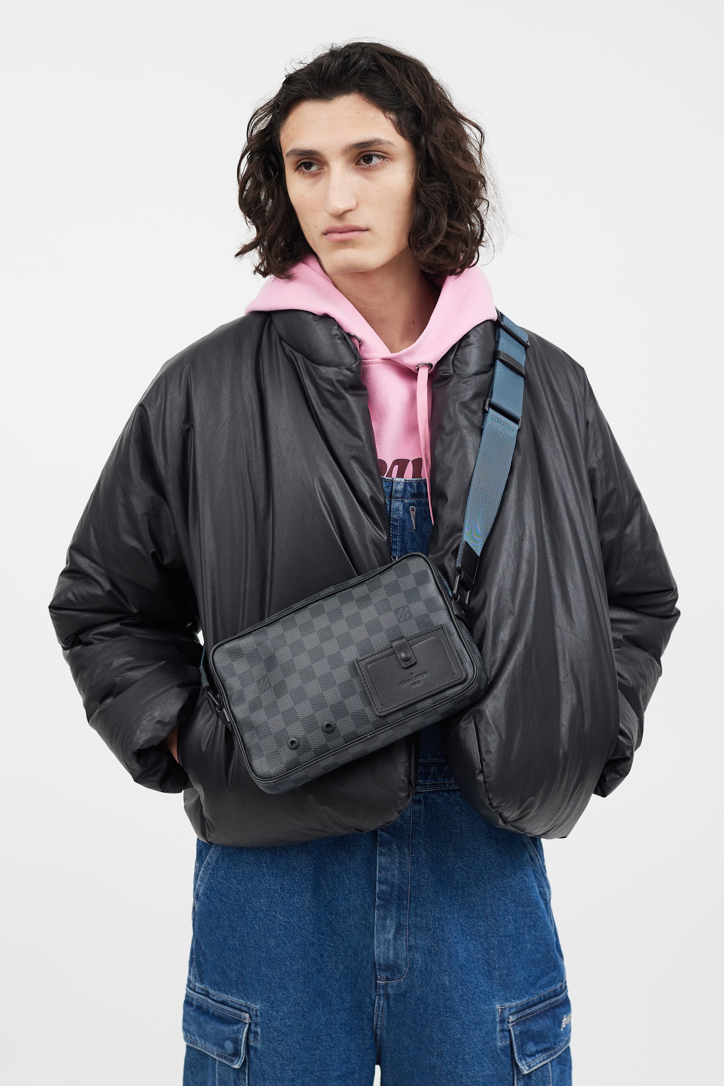 alpha backpack louis vuitton Louis Vuitton // 2019 Black Damier Graphite Alpha Shoulder Bag – VSP Consignment