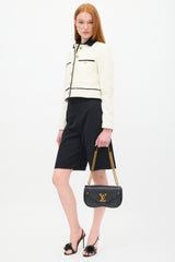 Louis Vuitton 2019 Black Leather New Wave MM Chain Bag