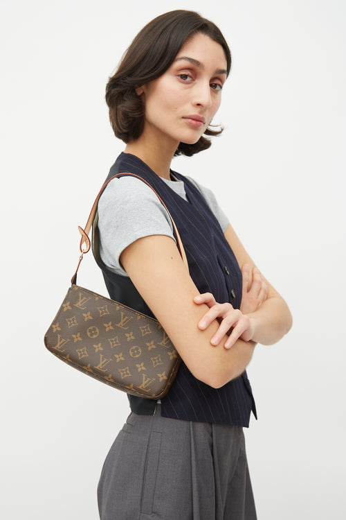 Louis Vuitton 2019 Brown Monogram Pochette Accessoires Bag