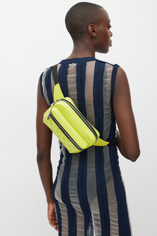 Louis Vuitton 2019 Neon Green Leather Monogram Taigarama Outdoor Belt Bag