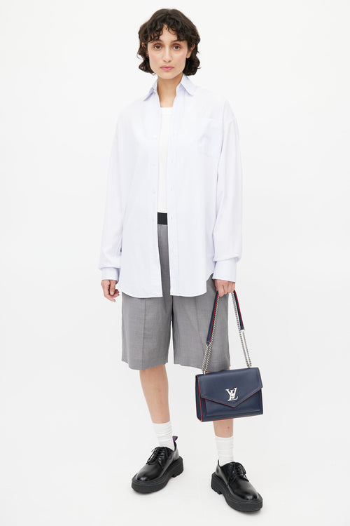 Louis Vuitton 2020 Navy & Silver Mylockme Shoulder Bag