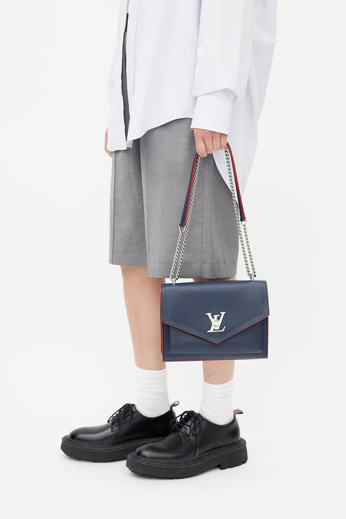 Louis Vuitton 2020 Navy & Silver Mylockme Shoulder Bag