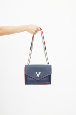 Louis Vuitton 2020 Navy & Silver Mylockme Shoulder Bag