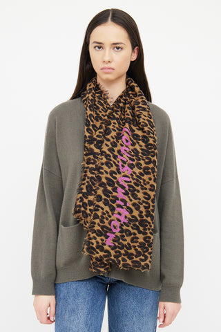 Louis Vuitton X Sprouse Brown Printed Scarf